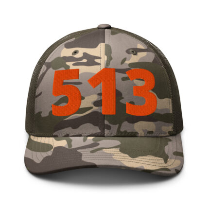 513 Orange/Camouflage Trucker Hat