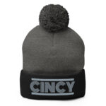 Retro Cincy Gray - Pom Beanie - Image 7