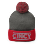 Retro Cincy Gray - Pom Beanie - Image 2