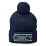 Retro Cincy Gray - Pom Beanie - Image 4