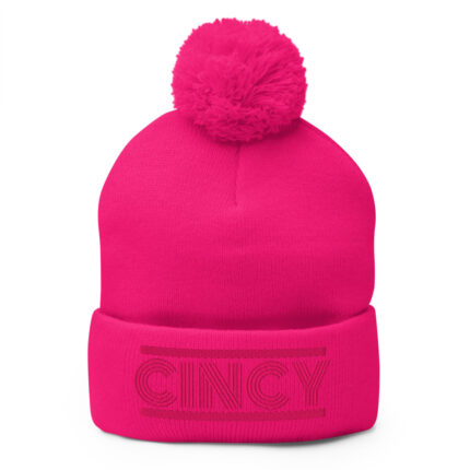 Retro Cincy Pink - Pom Beanie
