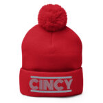 Retro Cincy Gray - Pom Beanie - Image 6